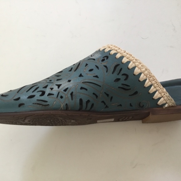 $159!! Veracruz Ombre Teal "Olivetta Mules": New w Box! Size 9 (Runs SMALL!) - Picture 4 of 12